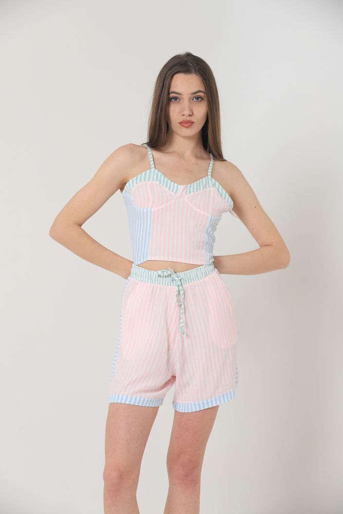 Topshow Pembe Toptan Büstiyer Toptan Şort Takım