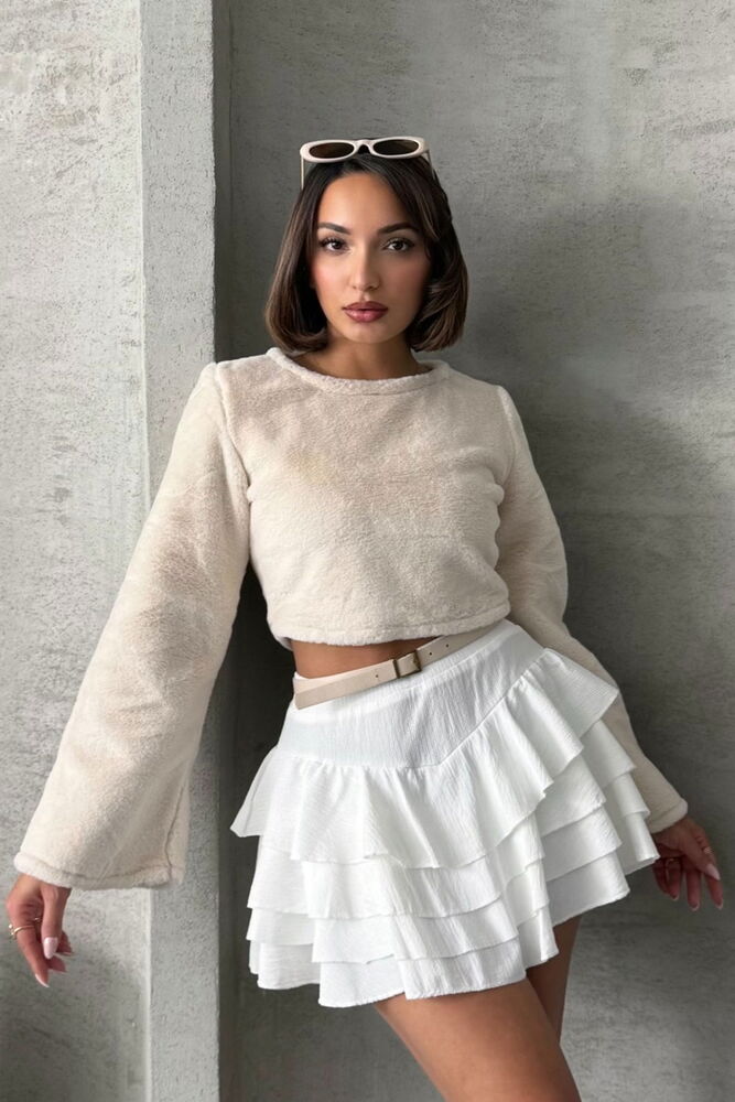 Peluş Toptan Bluz - Taş | TOPSHOW
