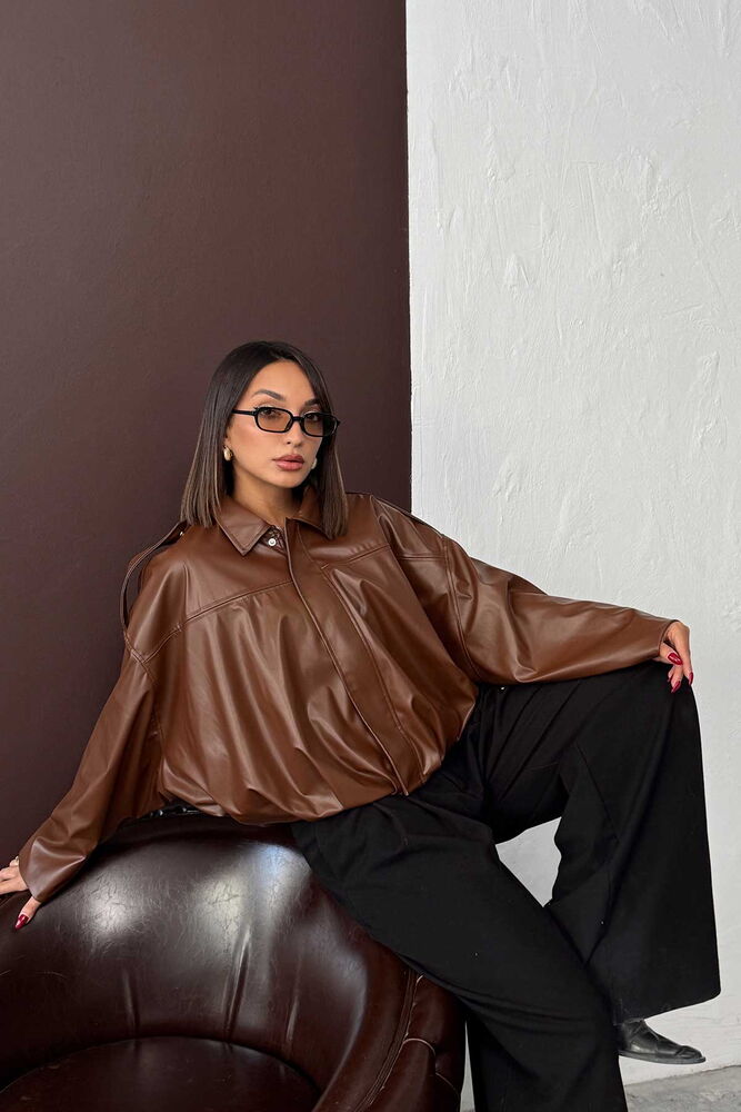 F 2035 SUNİ DERİ MONT - KAHVE