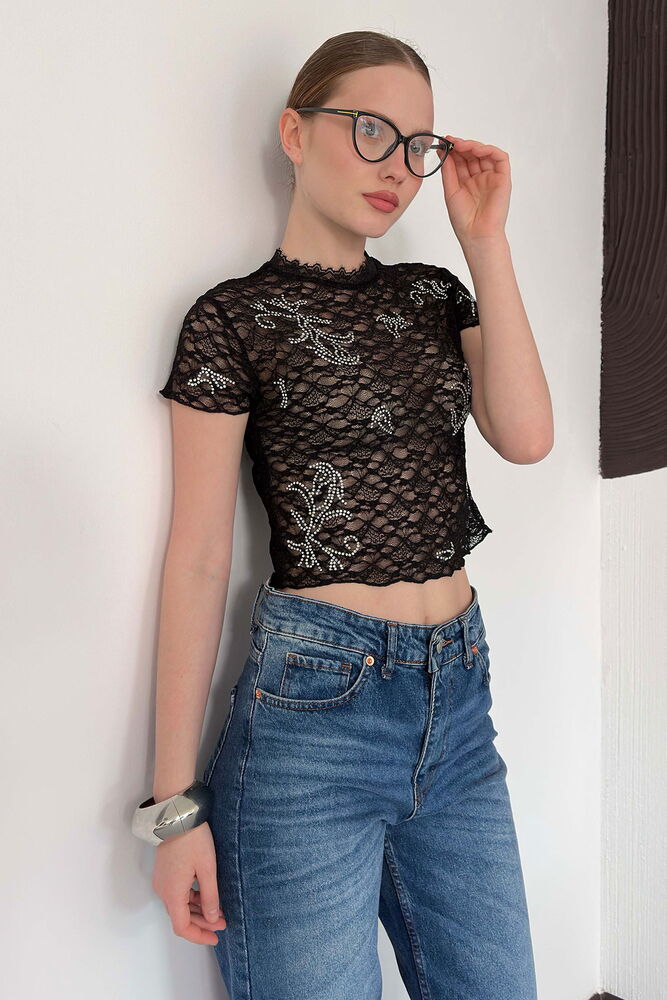 D 3007 GÜPÜR T SHIRT - SİYAH