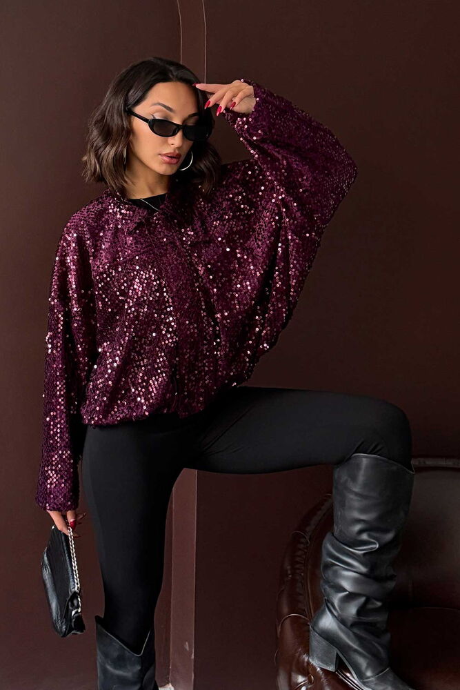 F 2026 PULLU KADİFE MONT - MÜRDÜM