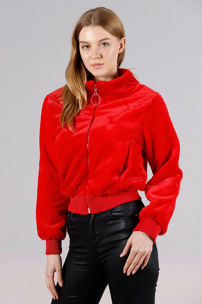 Topshow Kırmızı Peluş Toptan Mont