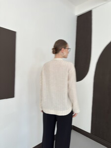Topshow Çin Düğmeli Çizgili Gömlek - Taş | F2143 #5