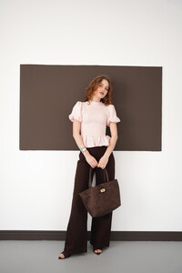 Gipeli Bisiklet Yaka T Toptan Bluz - Pudra | D2999 - Topshow #3