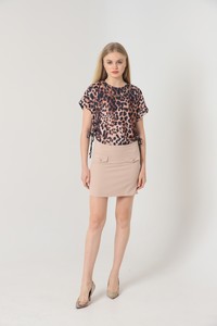 Topshow Leopar Yakası Zincirli Toptan Bluz #2