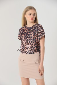 Topshow Leopar Yakası Zincirli Toptan Bluz #3