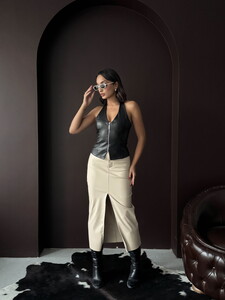 F 2036 SUNİDERİ FERMUARLI YELEK - SİYAH #3