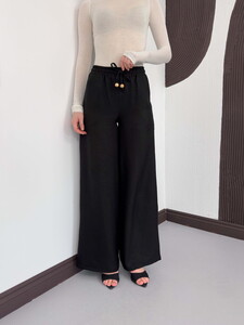 Black linen pants #4