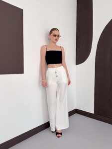 Cream linen pants #2