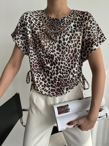 Topshow Küçük Leopar Yakası Zincirli Toptan Bluz #4