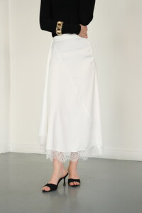 D 2930 DANTEL DETAYLI SATEN ETEK - KREM #4