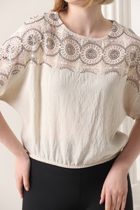 Topshow Taş Yaka Fileli Toptan T-Shirt #4
