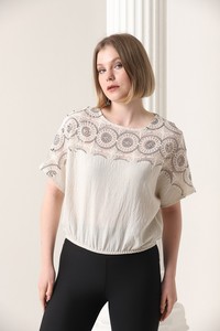 Topshow Taş Yaka Fileli Toptan T-Shirt #1