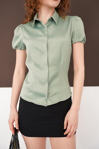 Saten Toptan Gömlek - Mint | D2987 - Topshow #4