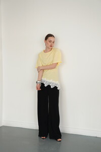 D 2992 ETEK UCU DSNTEL BİSİKLET YAKA T-SHIRT - SARI #3