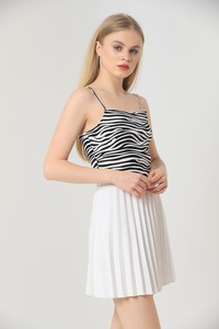 Topshow Zebra Zincir Detaylı Toptan Bluz #2
