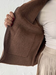 F 2027 SÜET TAVŞAN LAMİNE MONT - TABA #2