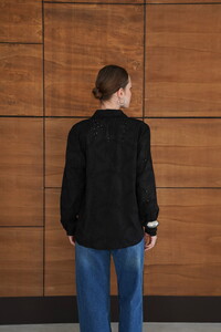 F 2079 KORDENELİ GÖMLEK - SİYAH #5