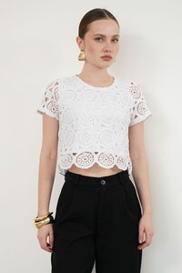 Topshow Ham Güpür Abiye Toptan Bluz