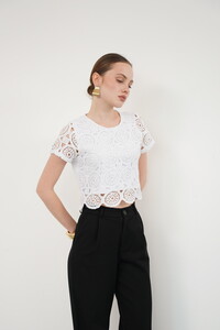 Topshow Ham Güpür Abiye Toptan Bluz #2