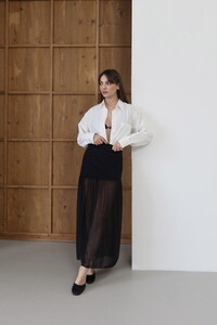 Topshow - Tulle Detailed Lace Skirt - Black | D2955 #3