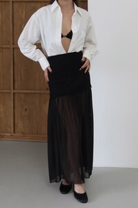 Topshow - Tulle Detailed Lace Skirt - Black | D2955 #4