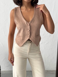 Topshow Vizon Süet Toptan Yelek #4