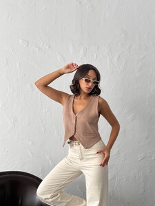 Topshow Vizon Süet Toptan Yelek #3