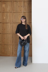 Topshow - Lace Detailed T-Shirt - Black | D2956 #2