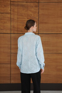 F 2079 KORDENELİ GÖMLEK - MAVİ #5