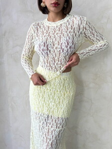 Dante Evening Blouse - Yellow | Topshow #4