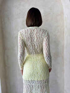 Dante Evening Blouse - Yellow | Topshow #5