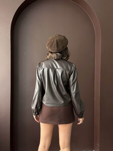 F 2044 SUNİ DERİ GÖMLEK - MÜRDÜM #5