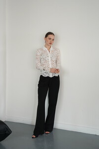 F2081 BRODE DANTELİ GÖMLEK - KREM #3