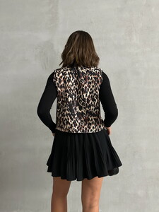 Topshow Leopar D Leopar Desenli Toptan Yelek #5