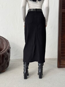 F 2033 FİTİLLİ KADİFE ETEK - SİYAH #5