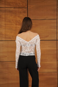 Topshow - Dantel Bluz - Krem | F2071 #5