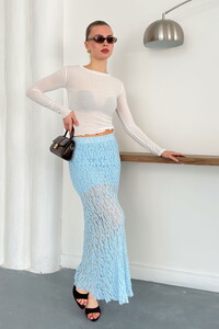 Dantel Etek - Mavi | Topshow | F1887