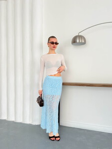 Dantel Etek - Mavi | Topshow | F1887 #2