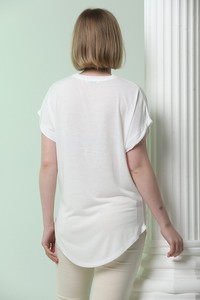 Topshow Krem Dantelli Toptan T-Shirt #5