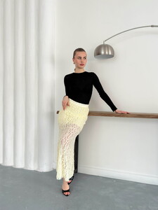 Dantel Etek - Sarı | Topshow | F1887 #3
