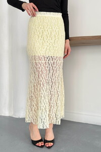 Dantel Etek - Sarı | Topshow | F1887 #4