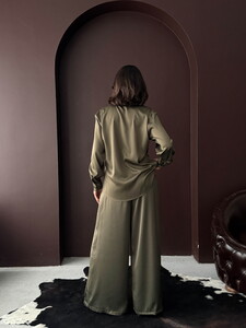 F 2062 SATEN GÖMLEK - HAKİ #5