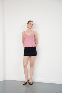 Çizgili Askılı Bluz - Bordo | Topshow #2