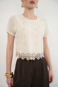 Embroidered Lace Blouse - Raw | Topshow #4