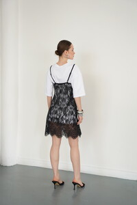 D 2950  PENYE TUNİK ÜSTÜ DANTELLİ ELBİSE - BEYAZ #5