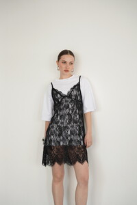 D 2950  PENYE TUNİK ÜSTÜ DANTELLİ ELBİSE - BEYAZ #3