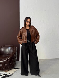 F 2035 SUNİ DERİ MONT - KAHVE #2