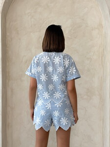 Embroidered Wholesale Shorts - Blue | Topshow #5