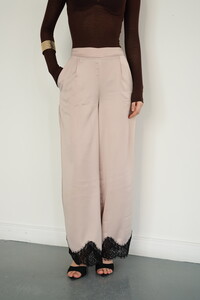 D2969 PAÇASI DANTELLİ SATEN PANTOLON - TAŞ #4